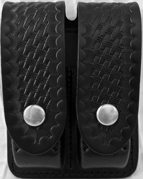MARICOPA COUNTY SHERIFF (MCSO) DEPUTY'S DOUBLE MAGAZINE CASE WITH CHROME SNAP - 9MM / .40.